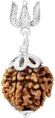 CRGO -XXVV™Nepali Five Faced / 5 Mukhi Rudraksha Bead--4-PIECE-RD-234 Wood Locket