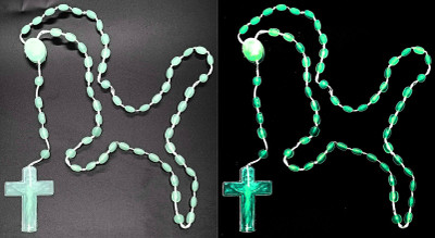 Dynamic Retail Global Jesus Cross Radium Locket Pendant Necklace Religious Jewellery Christmas MA366 Crystal Pendant Set