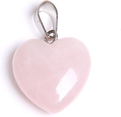 Rati Decor ROSE QUARTZ Crystal Gemstone Heart Charm Pendants For Necklace Fashion Jewelry Quartz Stone Pendant