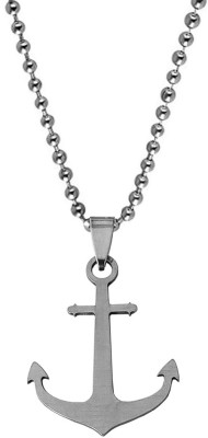 Shiv Jagdamba Sterling Silver Trendy Nautical Anchor Pendant Necklace Chain Sterling Silver Stainless Steel Pendant