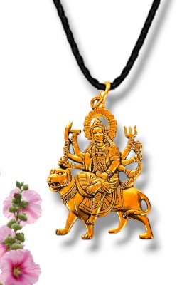 Vanishree World Maa Dugra Locket with Cotton Doori Golden Durga Mata Pendant Gold-plated Alloy Locket