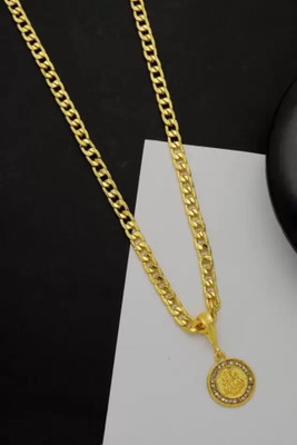 Chabhavi 1 gram Pendant set With chain “20” Inches for man and boy New design new year Gold-plated Plated Copper Chain Set