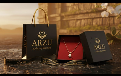 Arzu 2. ARZU Solara White Inlay Pendant Gold-plated Zircon Stainless Steel Pendant