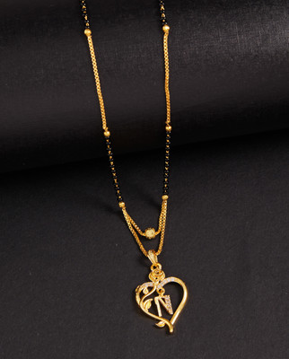 BOGHRA SALES N Letter Diamond Pendant Chain For Women,Girls Gold-plated Diamond Alloy Pendant