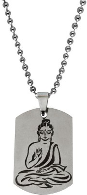 M Men Style Religious Lord Buddha Meditating Yoga Buddhist Jewelry Sterling Silver Stainless Steel Pendant
