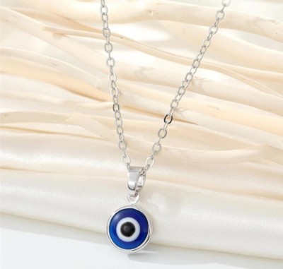 RP ASHA Evil Eye Necklace Protect You From Harmful Energy and Negatives Nazar Stainless Steel, Brass Pendant