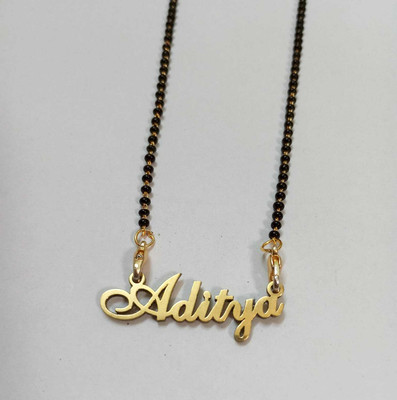 Tirtha Creation Aditya Name Pendant With Chain/Twinkling Charming Pendants & Lockets Brass Pendant