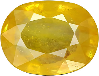 ARSUVI Pukhraj 9.50 Ratti 8.64 Carat Certified Original AAAA+ Genuine Gemstone Yellow Sapphire Stone