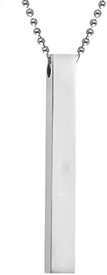 m a enterprises Stunning Trendy Silver Ball Bar Pendant for Boys and Men Silver Alloy, Stainless Steel Pendant