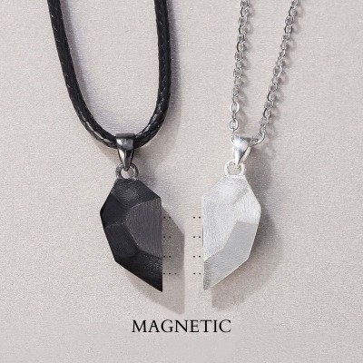 kazare Couple Heart Pendants | Magnet Attraction Couple Lockets Alloy