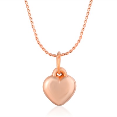 memoir Brass Rose Goldplated Sleek heartshape Pendant Women Girls Gold-plated Brass Pendant