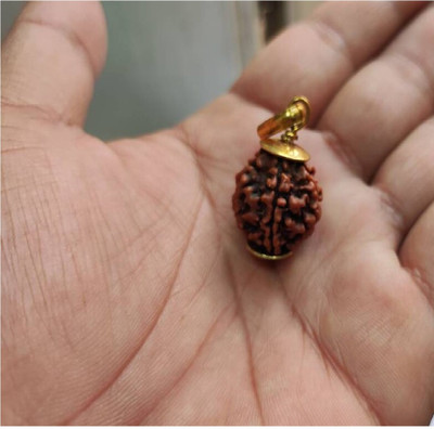 RatanBazar 5 MUKHI NATURAL RUDRAKSHA BEADS GOLD PLATED PENDNAT FOT MEN & WOMEN Gold-plated Brass Pendant