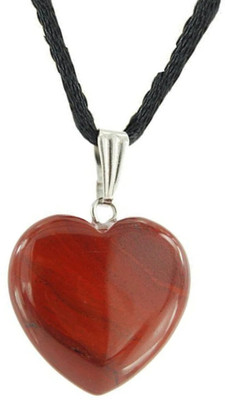 MARMORIS ECOM Red Jasper Heart Shape Pendant | Natural Healing Gemstone-Pack 1 (Without chain) Crystal Crystal Pendant