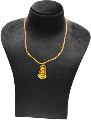 Fine Creation Most Beautiful God Sri Shree ram Jaap Damru Dotted Locket Pendant With Chain Gold-plated Brass, Alloy Pendant Set