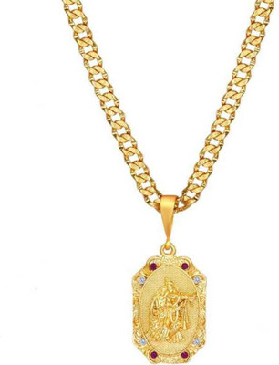 Pihoo Enterprise Radhe Krishna & Sehvang -09 Gold-plated Alloy Pendant Set