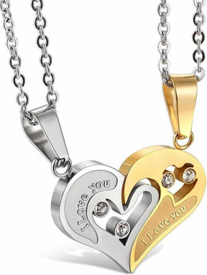 m a enterprises Rhodium Alloy Pendant Set