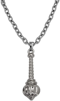 Armoise Silver plated hanuman gada locket for men and boys Silver, Platinum Silver, Stainless Steel, Sterling Silver, Titanium, Zinc Locket