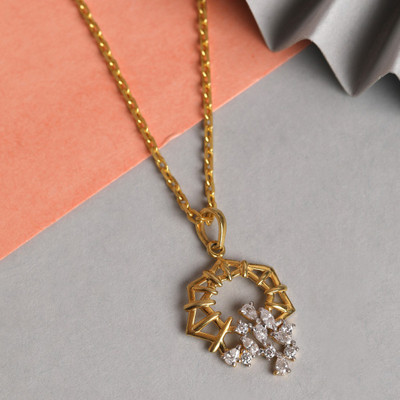 CLARA Gold-plated Cubic Zirconia Sterling Silver Pendant