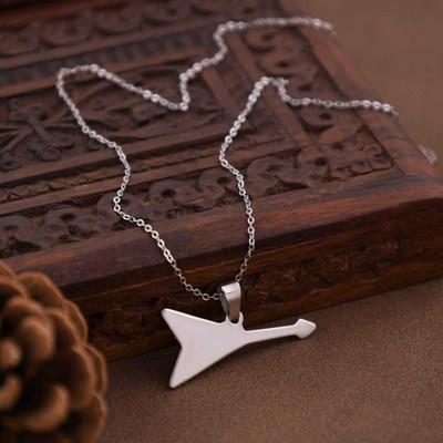 Laksh Designer Pendant with chain for Men Silver Alloy Pendant Set