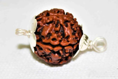 Beautum 5 Mukhi Rudraksha Five Face Rudraksha Nepali Rudraksha Code:1 Wood Pendant