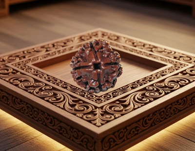 SAGRV Natural certified 6 Mukhi rudraksha Wood Beads Wood Locket