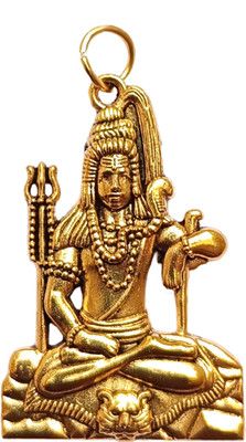 SASTHA MART Lord Shiva Locket, Mahadev Pendant, Hindu God Locket Gold-plated Metal Locket