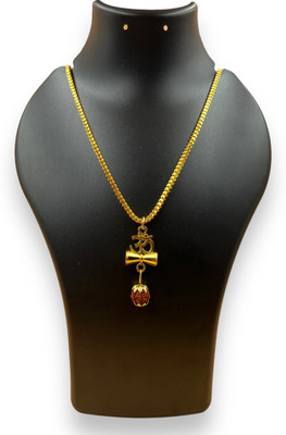 Charms Charms Religious Om Chain Pendant Set Gold-plated Alloy Locket Set