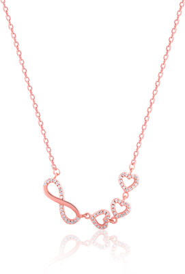 RACHIVA Rhodium Zircon Sterling Silver Pendant Set