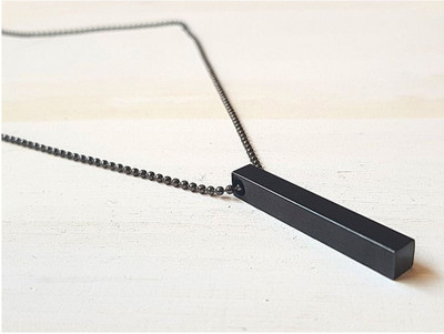 m a enterprises F 119_JS z black bar Stone Pendant Set