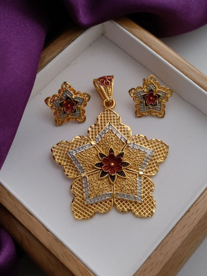 ALISHA EXPO Alloy Gold-plated Gold Jewellery Set(Pack of 2)