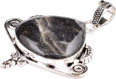 AAR Jewels Gemstone Pendant Necklace Rhodium Amethyst Alloy Pendant