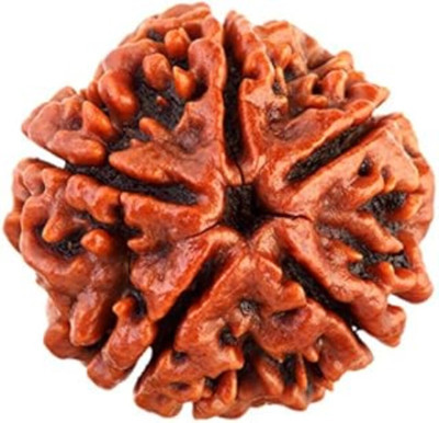 Beautum Original 5 Mukhi Rudraksha five Face Rudraksha With Metal Capping Wood Pendant