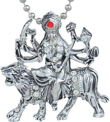 PLACIDO Pendant Locket Stylish, Fancy Silver Cubic Zirconia Stone Pendant Set