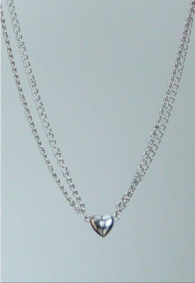 Astrootalk Piyush Enterprises Stylish Silver Plated Magnetic Couple Heart Pendants Sterling Silver Alloy Pendant