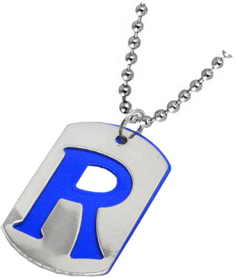 M Men Style English Alphabet Letter Initial Letter R Pendant Locket Stainless Steel