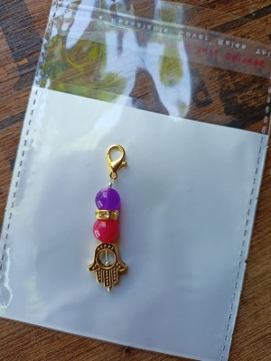 Aanya Jewels Gold-plated Ruby, Amethyst Crystal Pendant