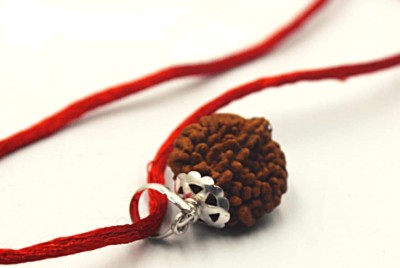 Beautum BEAUTUM 2 Mukhi Rudraksha Two Face Rudraksha Lab Certified Nepali Bead Wood Pendant