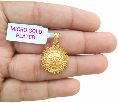SAPNAPALACE SURYA DESIGNER GOLD PLATED PENDANT Gold-plated Brass Locket