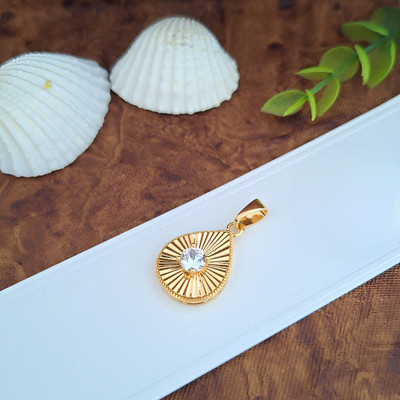 GoldPendant 015 Gold-plated Cubic Zirconia Alloy Pendant