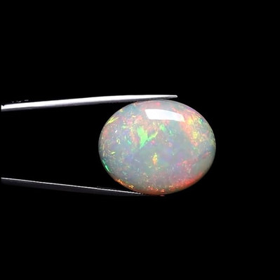 JEMSPRIME 8.25 Ratti 7.25 Carat Natural Opal Oval White Australian Loose Gemstone Opal Stone