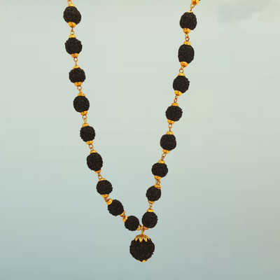 urbanzebra Om Trishul Rudraksh Spiritual Mala for men & Women Gold-plated Beads Brass, Alloy Locket