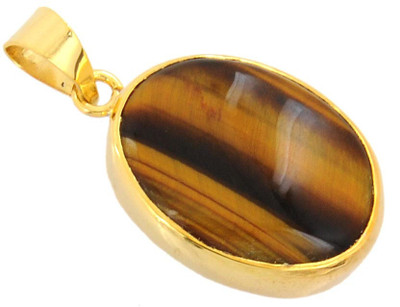 TODANI JEMS Punch Dhatu With Tiger Eyes Pendent Stone