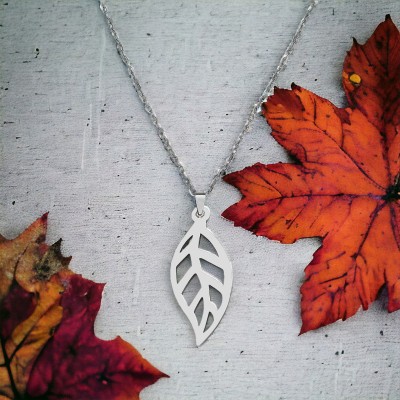 Shiv Jagdamba Valentine Gift Leaf Locket Stainless Steel Pendant Necklace Sterling Silver Stainless Steel Pendant