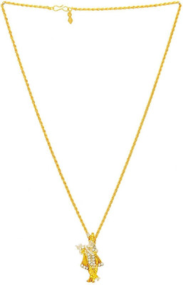 Armoise Pendant Locket Stylish, Fancy Gold-plated Cubic Zirconia Stainless Steel Pendant Set