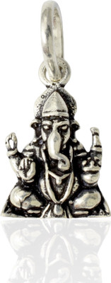 Azita 925 Sterling Silver God Ganesh Pendant for Men & Women without chain| Nandana| Sterling Silver Locket