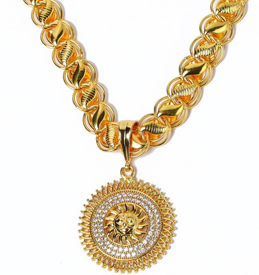 privyani dipalitraders gold plated alloy suryadev for boys Gold-plated Diamond Alloy Pendant Set