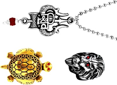 Dynamic Retail Global Shiva Mahadev Mahakal Locket Pendant Lion & Tortoise Turtle Rings g108r Stainless Steel Pendant Set