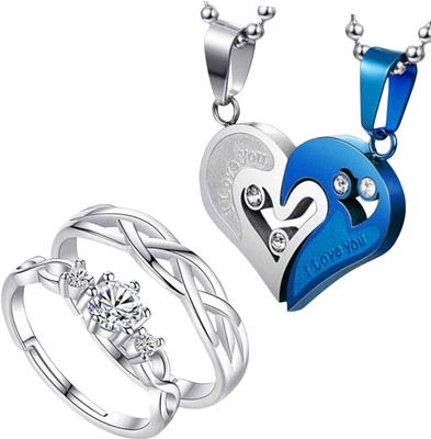 ringzinnie Stainless Steel, Alloy Pendant Set