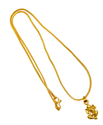 SHREEJIART LORD GANESH 3 Gold-plated Brass Pendant Set