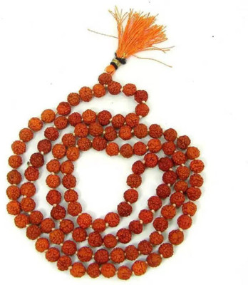 Jewelswonder Unique & Effective 5 Mukhi Rudraksha Jap Mala 108 + 1 Beads for Men & Women Wood